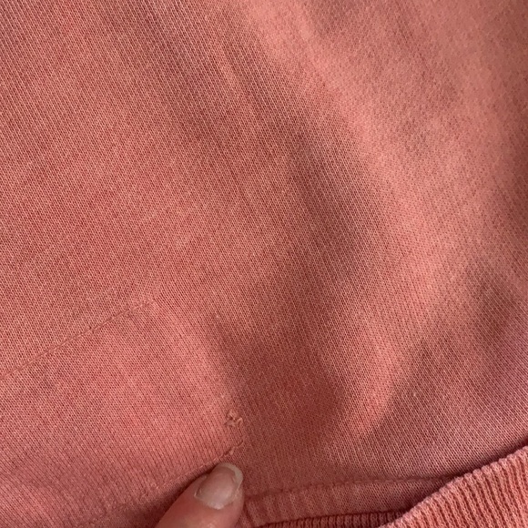 VVK Rose Pink 100% Cotton Long Sleeve Full Zip Up Sweatshirt Size M - Picture 15 of 15